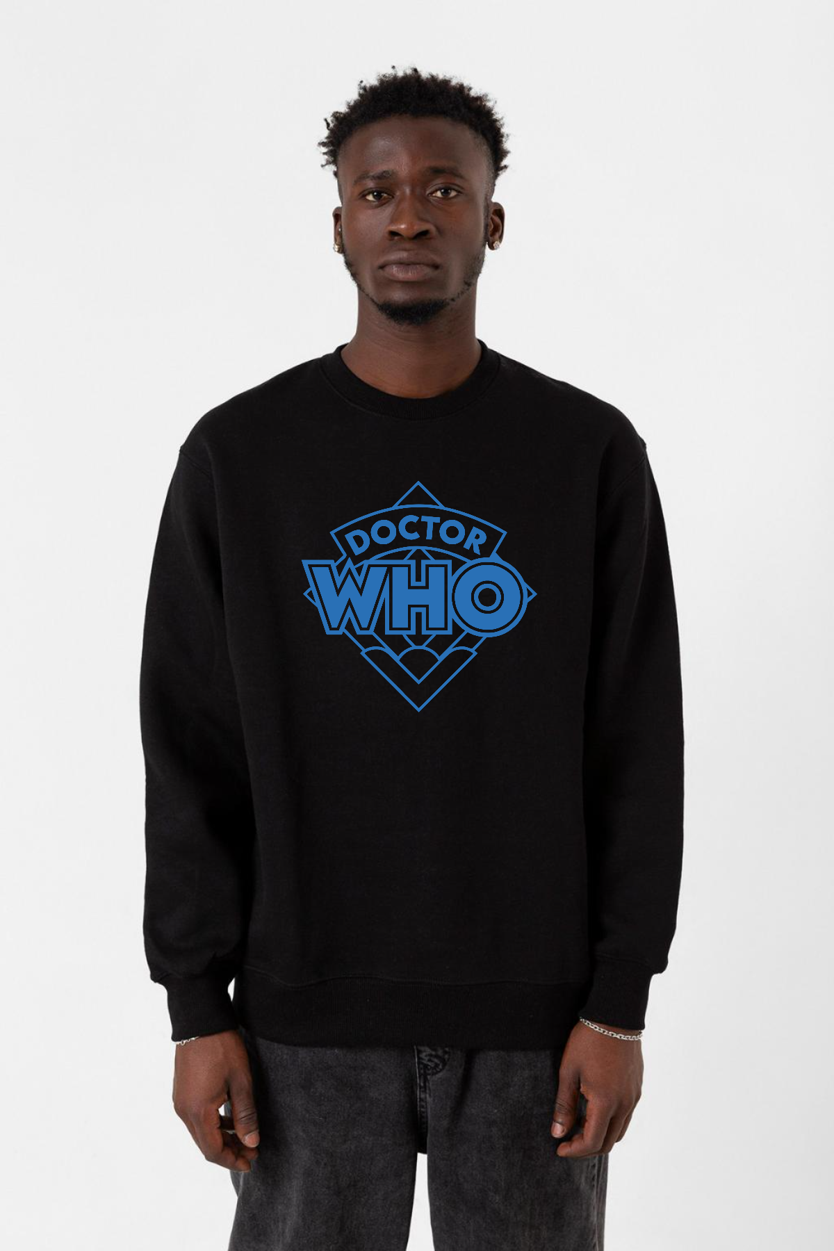 Doctor Who New Siyah Erkek 2ip Sweatshirt