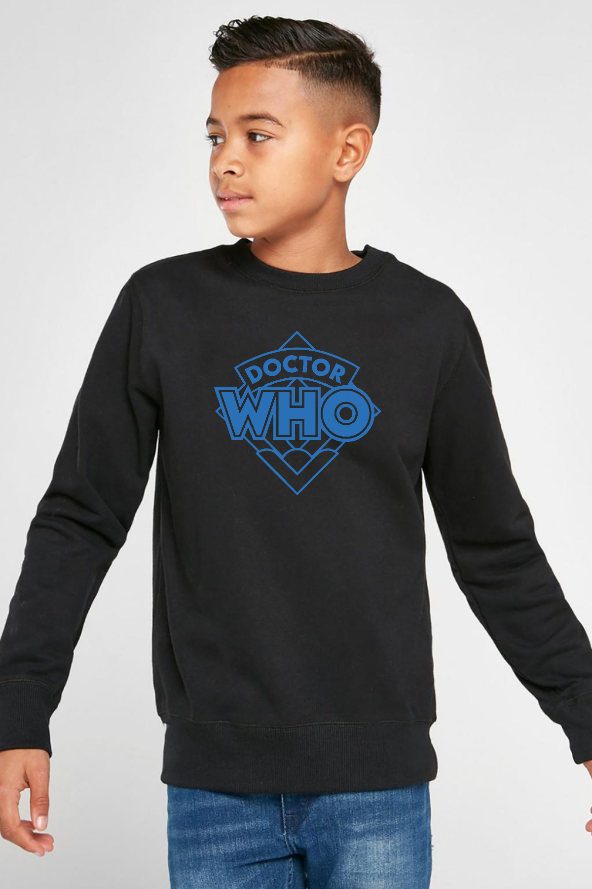 Doctor Who New Siyah Çocuk 2ip Sweatshirt