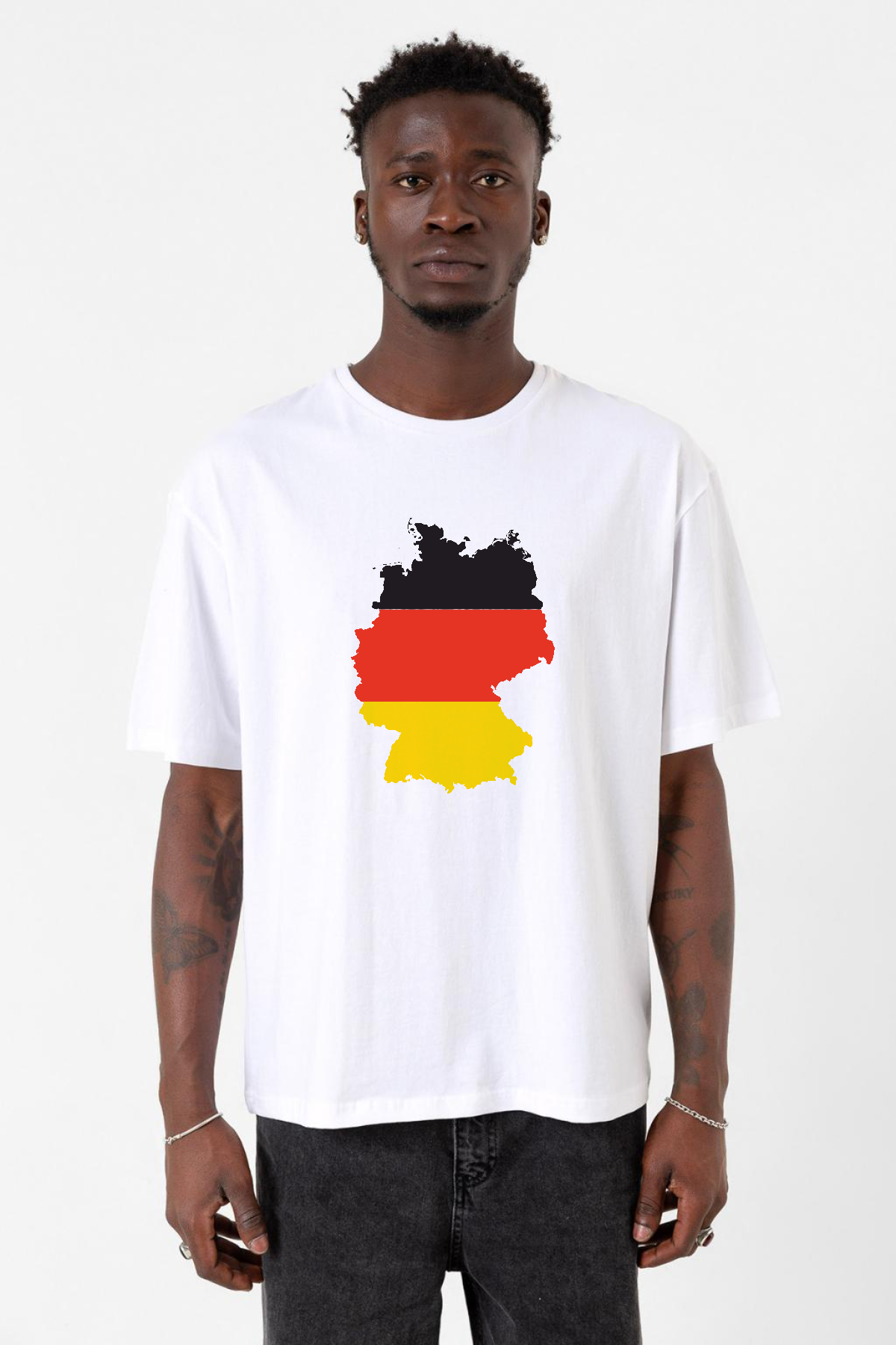 Euro 24 Germany Beyaz Erkek Oversize Tshirt