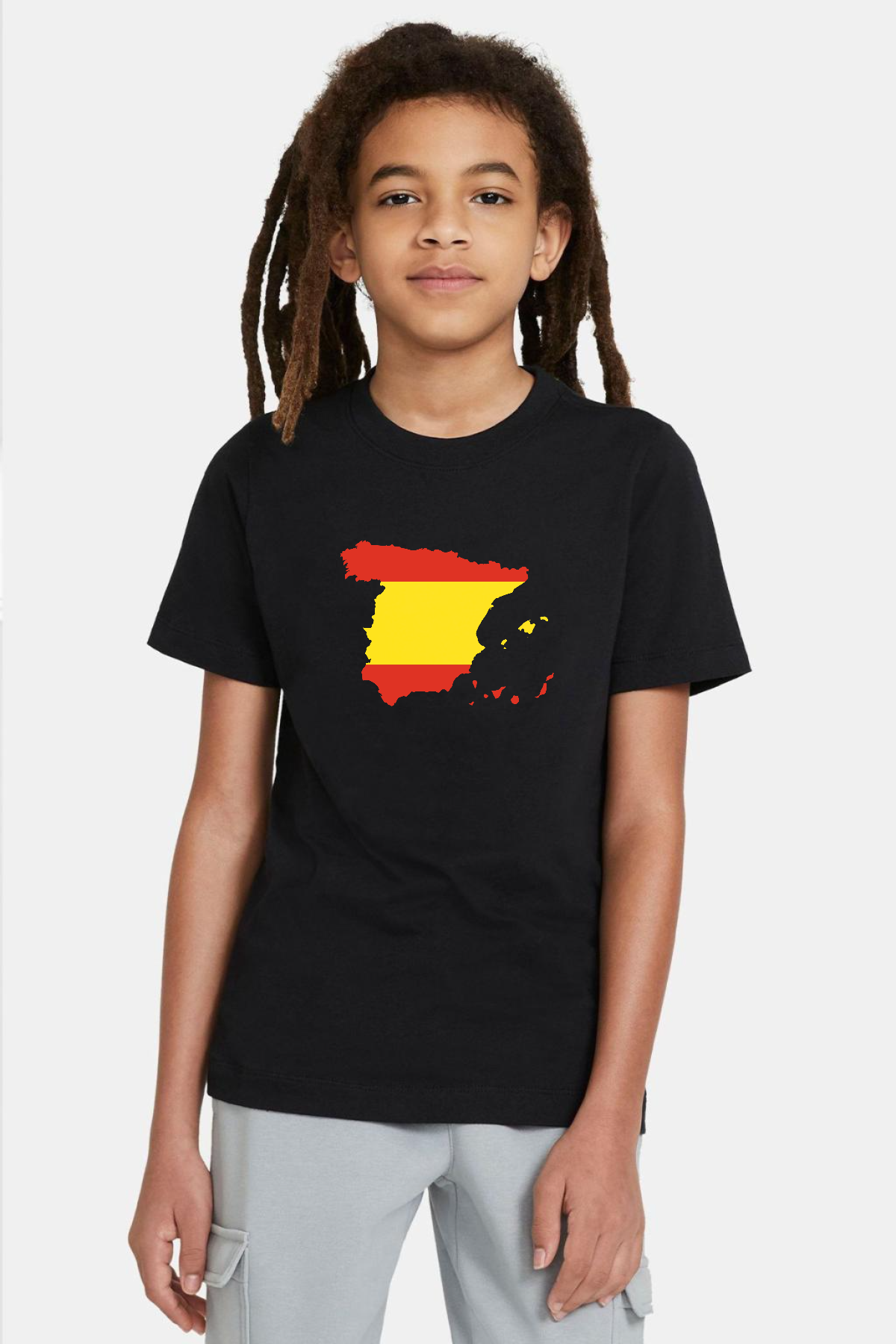 Euro 24 Spain Siyah Çocuk Tshirt