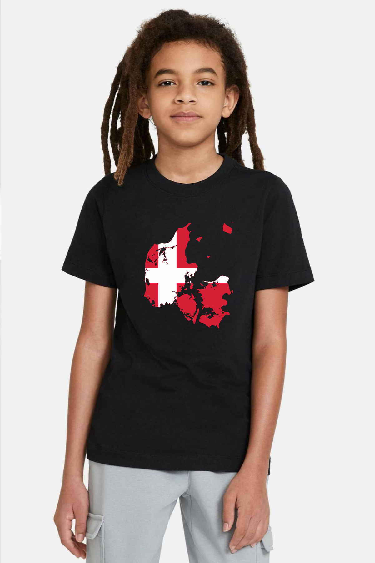 Euro 24 Denmark Siyah Çocuk Tshirt