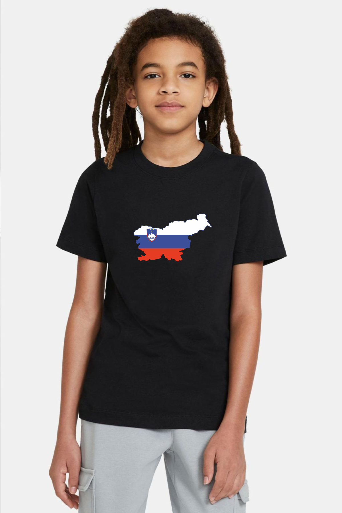 Euro 24 Slovenia Siyah Çocuk Tshirt