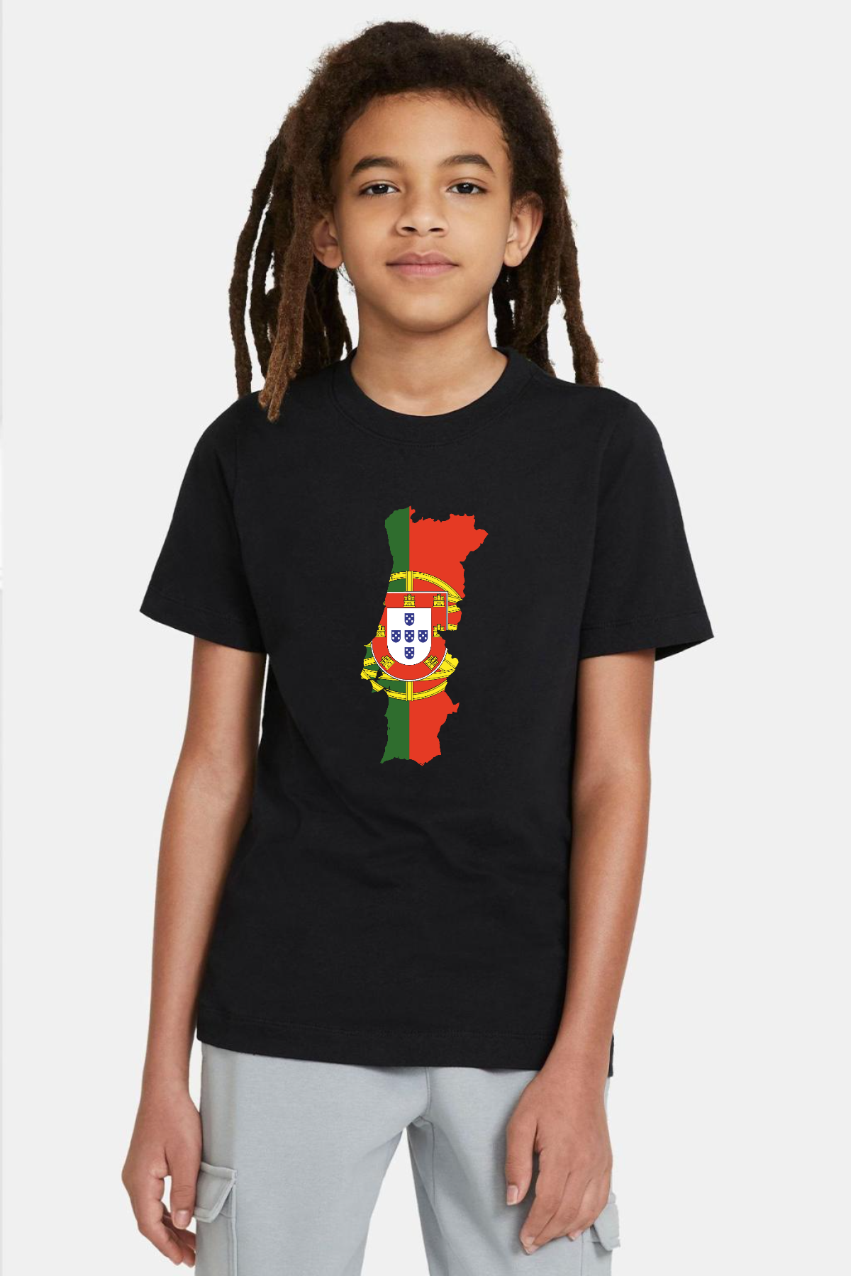 Euro 24 Portugal Siyah Çocuk Tshirt