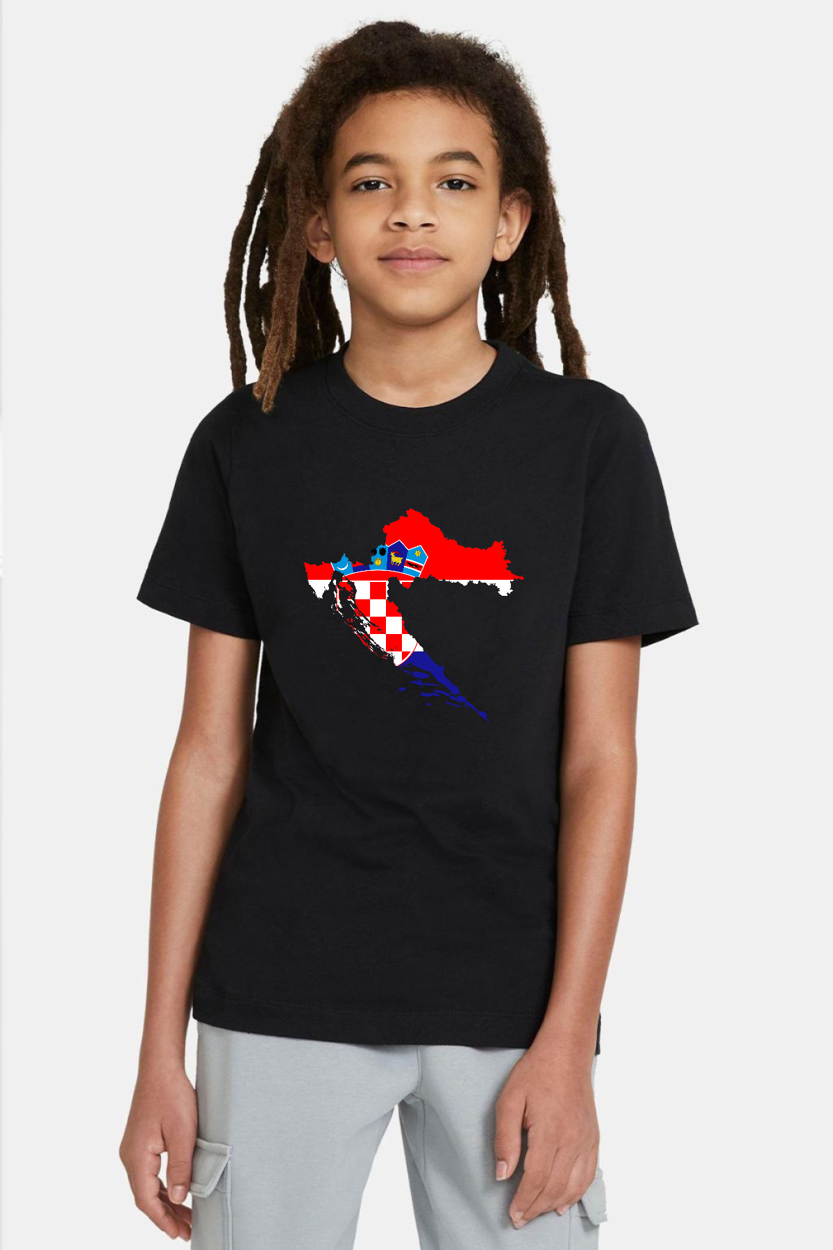 Euro 24 Croatia Siyah Çocuk Tshirt