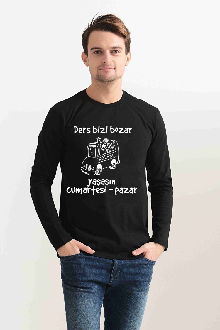 Tshirthane Ders Bizi Bozar Espirili uzunkol Sweatshirt