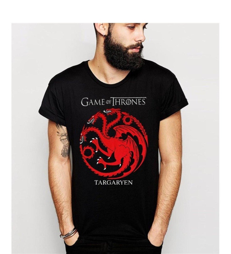 Targaryen Siyah Erkek Tshirt