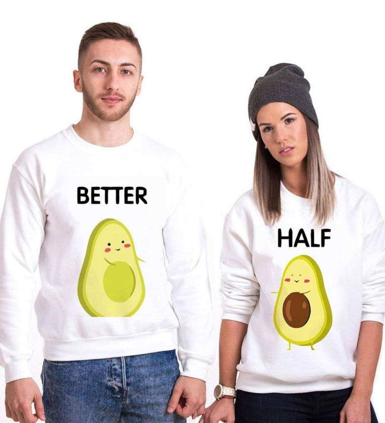 Tshirthane Better Half  Sevgili Kombinleri Sweatshirt Kombini