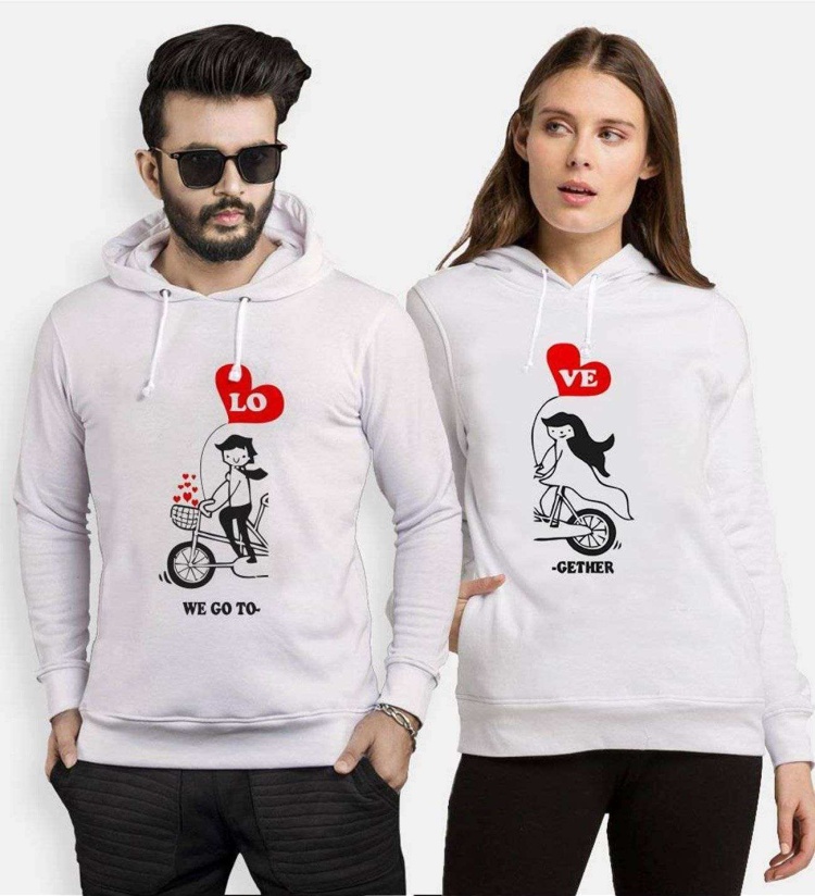 Tshirthane Bisiklet Love Sevgili Kombinleri Kapüşonlu Kombini