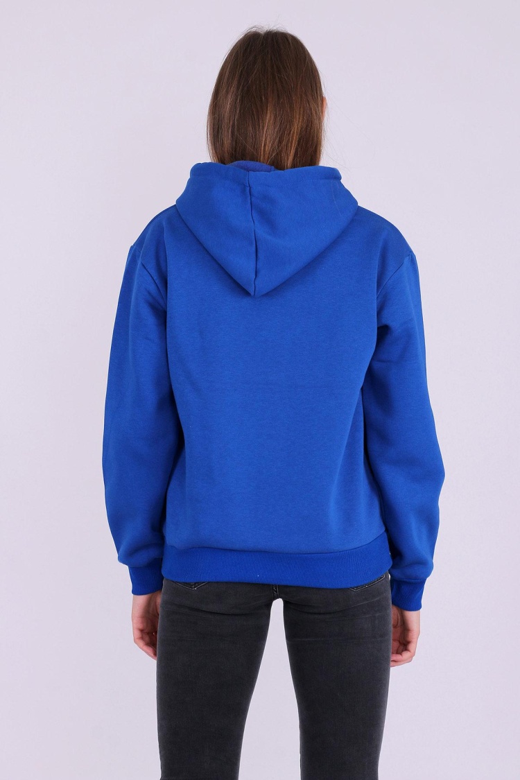 Mavi Basic Oversize Kadın Kapüşonlu Hoodie 3 iplik Sweatshirt