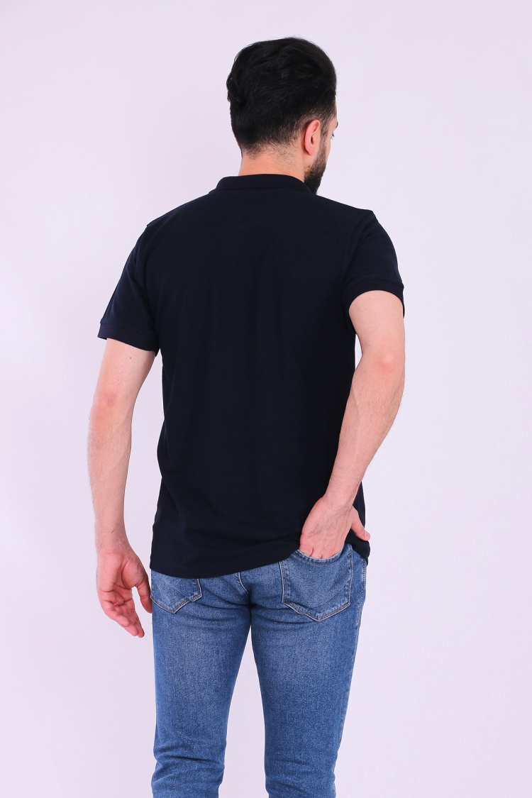 Siyah Basic Polo Yaka Erkek Tshirt