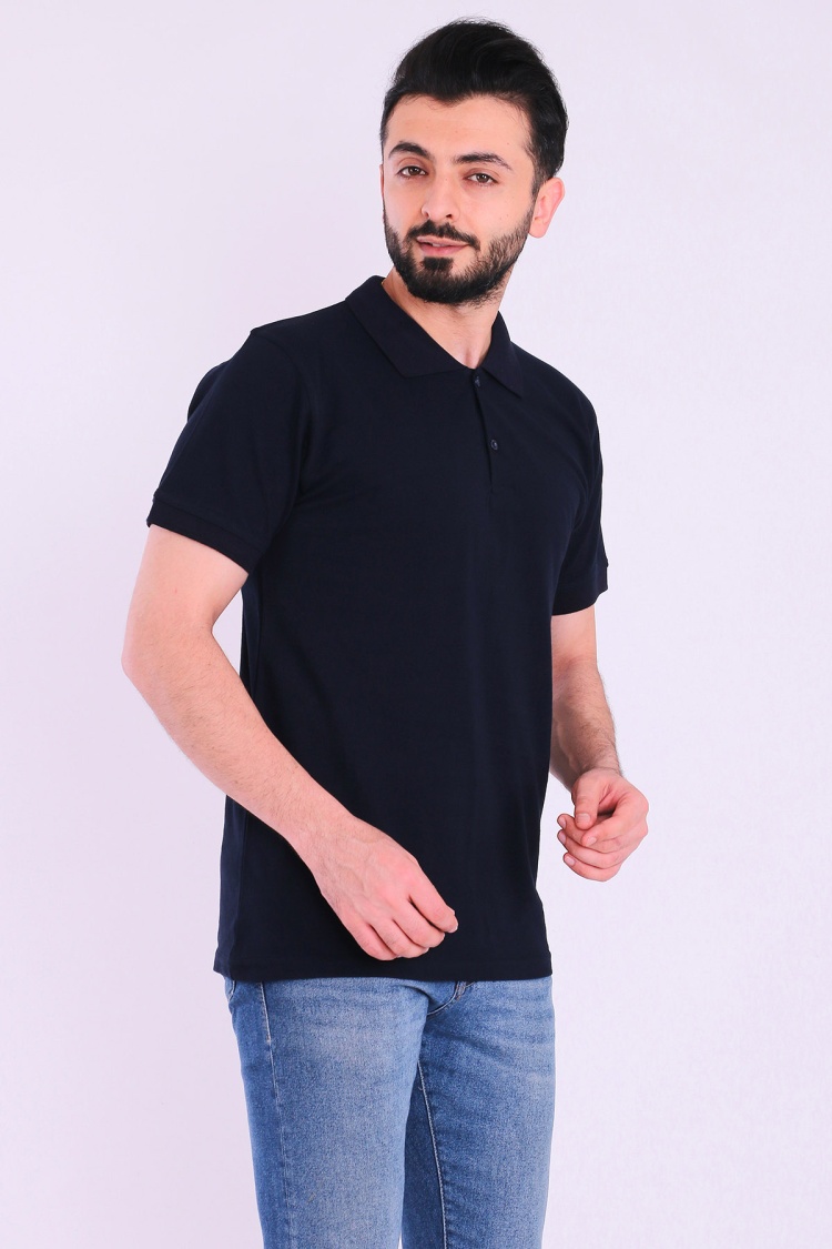 Siyah Basic Polo Yaka Erkek Tshirt