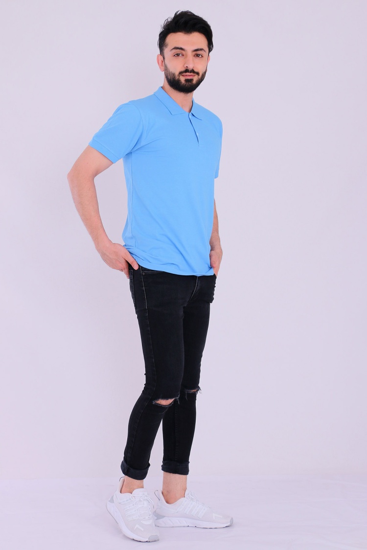 Mavi Basic Polo Yaka Erkek Tshirt