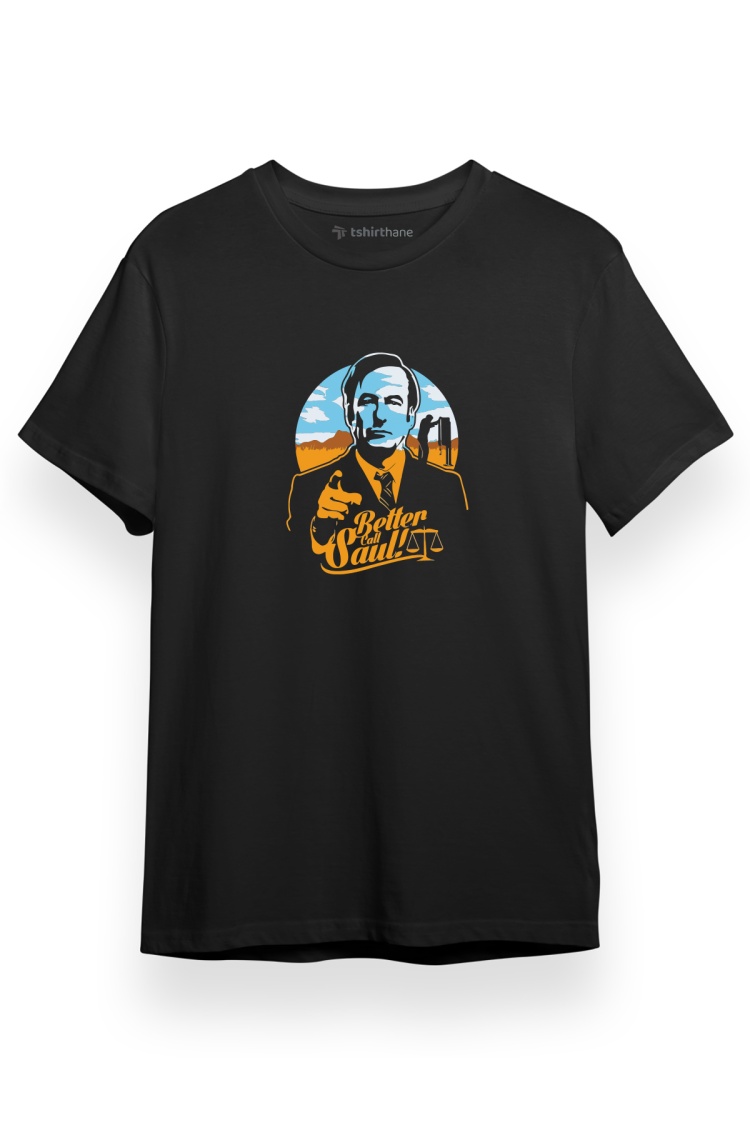 Better Call Saul Blue Orange Siyah Kısa kol Erkek Tshirt