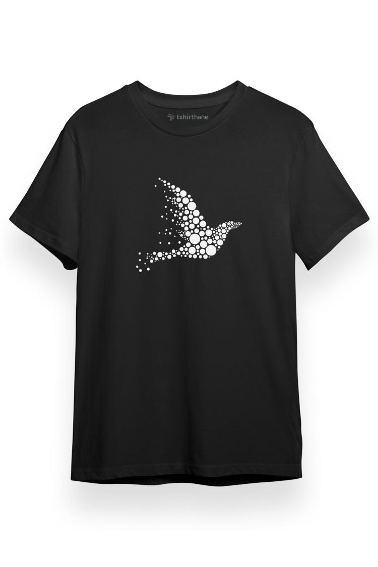 Black Bird Icon Siyah Kısa kol Erkek Tshirt