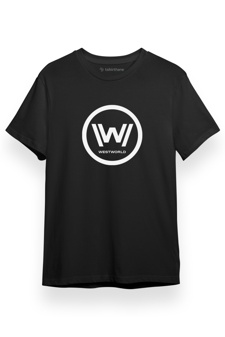 Westworld Logo Siyah Kısa kol Erkek Tshirt