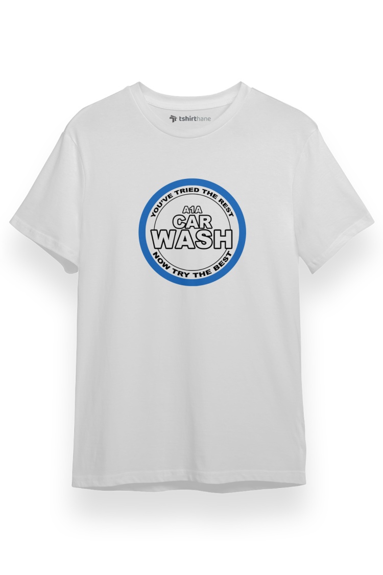 Breaking Bad A1A Car Wash Beyaz Kısa kol Erkek Tshirt