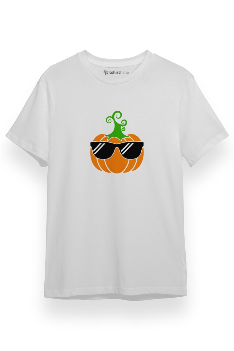 Cool Pumpkin Beyaz Kısa kol Erkek Tshirt