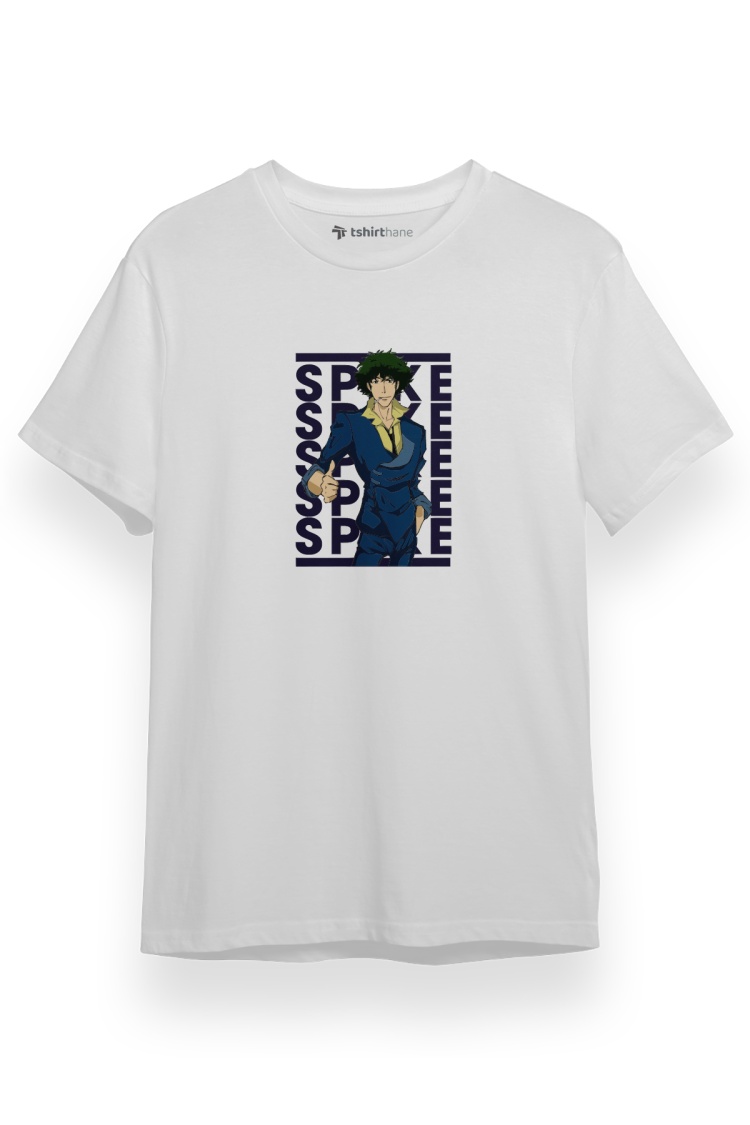 Cowboy Bebop Action Anime Character Spike Beyaz Kısa kol Erkek Tshirt