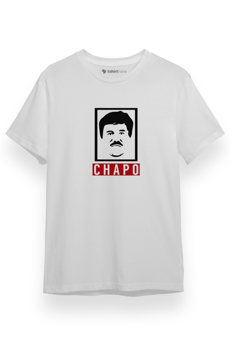 El Chapo Gangster Swagger Beyaz Kısa kol Erkek Tshirt