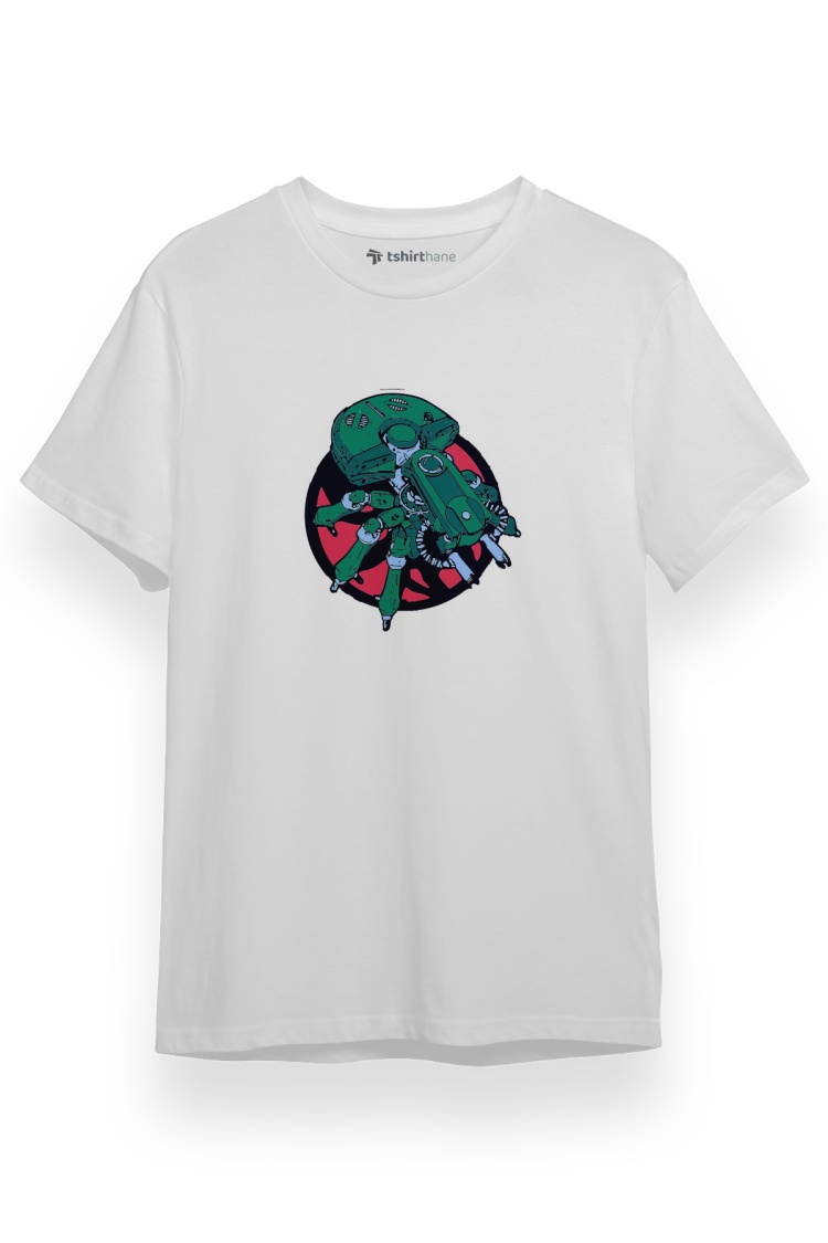 Ghost in the Shell Anime Green Tachicoma Power Beyaz Kısa kol Erkek Tshirt