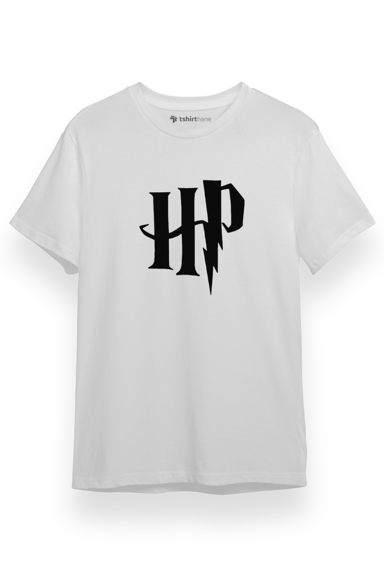 HP Logo Beyaz Kısa kol Erkek Tshirt