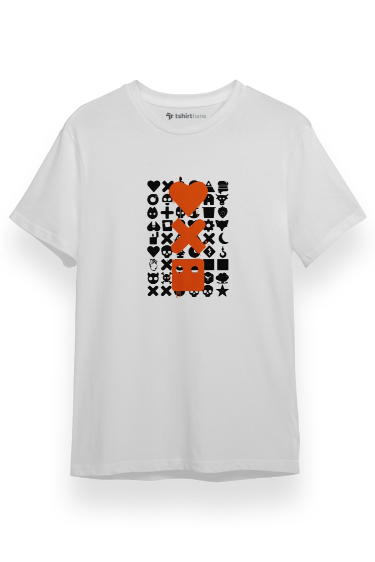 Love Death Robots Orange Beyaz Kısa kol Erkek Tshirt