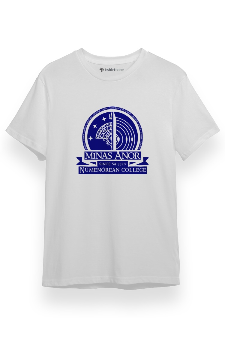 Rings Of Power Minas Anor Numenorean College Beyaz Kısa kol Erkek Tshirt