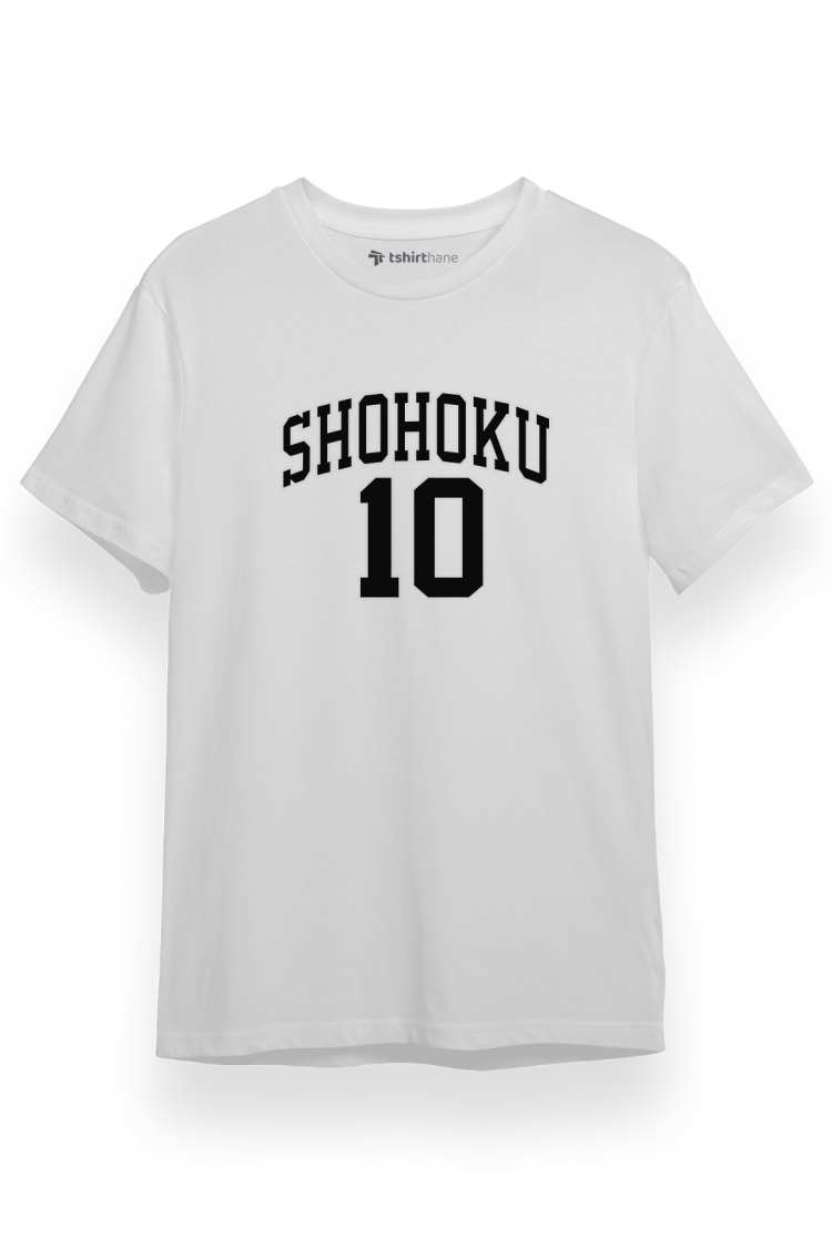 Slam Dunk Shohoku Shirt Beyaz Kısa kol Erkek Tshirt