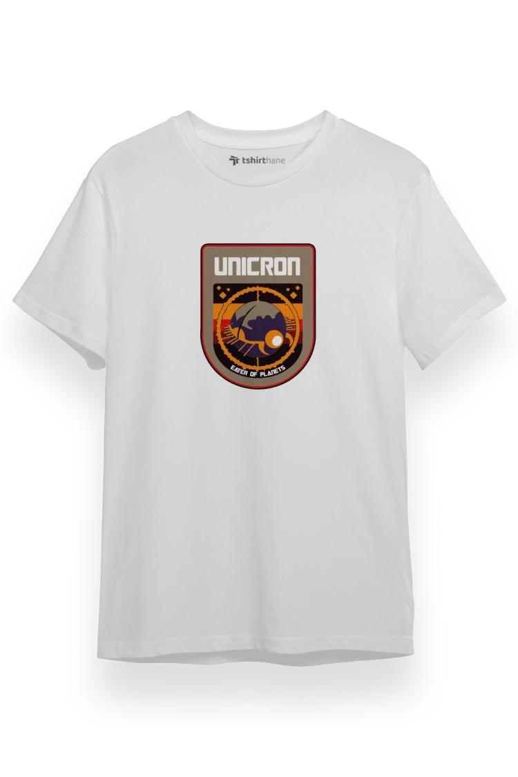 Transformers Unicron Eaters Of Planet Beyaz Kısa kol Erkek Tshirt