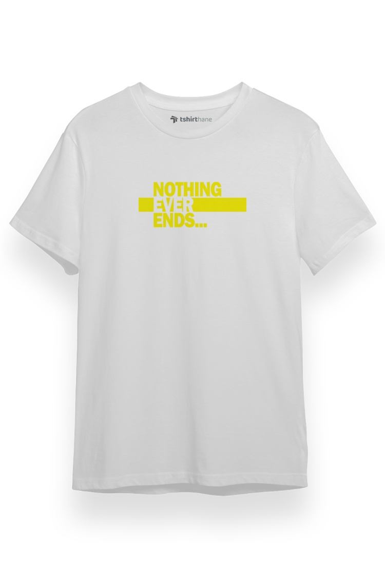 Watchmen Nothing Ever Ends Beyaz Kısa kol Erkek Tshirt