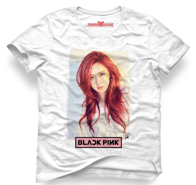 Tshirthane Black Pink Rose Tişört Erkek Tshirt