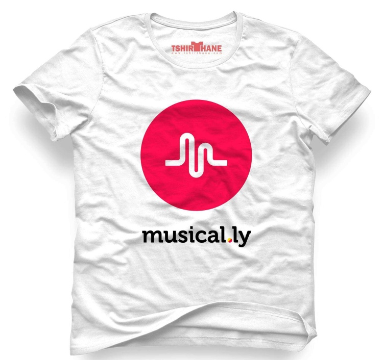 Tshirthane Musically Tik tok logo Tişört Erkek Tshirt