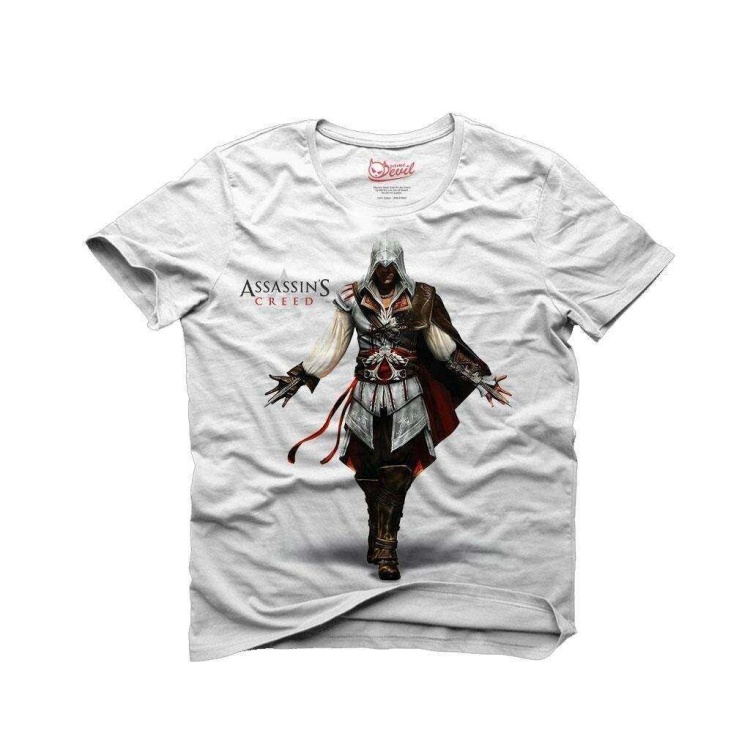 Tshirthane Assassins Creed II Beyaz Tişört Erkek Tshirt