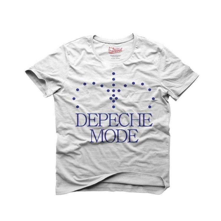 Tshirthane Depeche Mode Dots Beyaz Tişört Erkek Tshirt