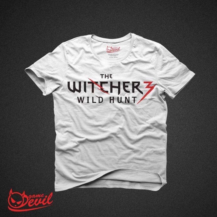 The Witcher 3 Wild Hunt Logo Beyaz Tişört Kısakollu Tshirt