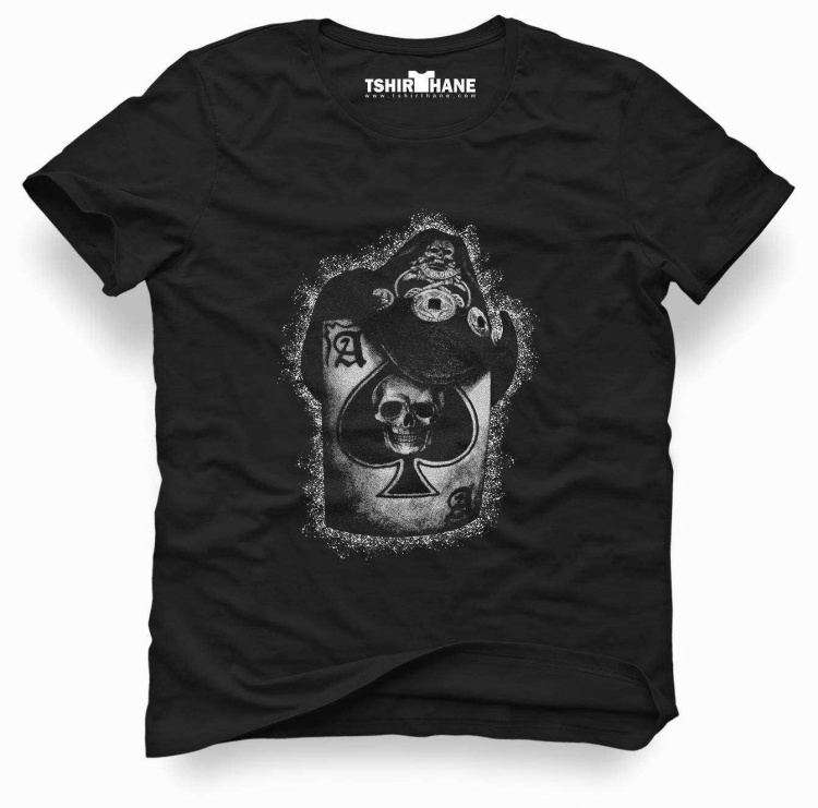 Tshirthane motörhead iskambil şapka Tişört Erkek Tshirt