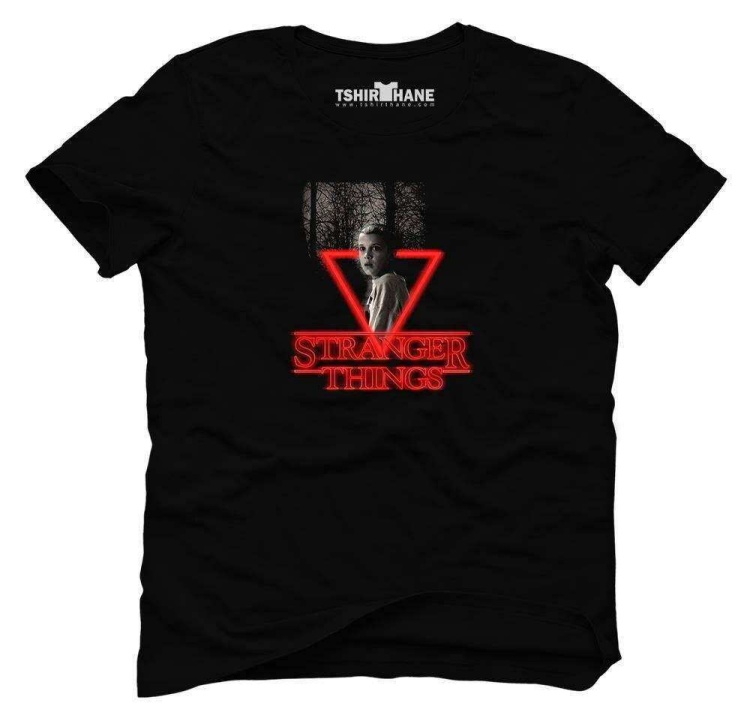 Tshirthane Stranger Things Eleven Üçgen Tişört Erkek Tshirt