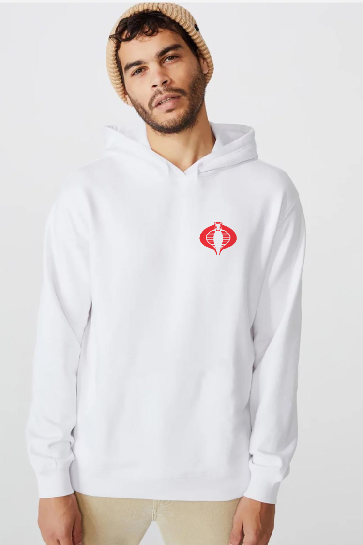 Cobra Kai Logo Beyaz Erkek 3ip Kapşonlu  Sweatshirt