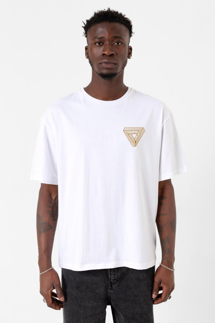 Dark Tannhaus Logo Beyaz Erkek Oversize Tshirt