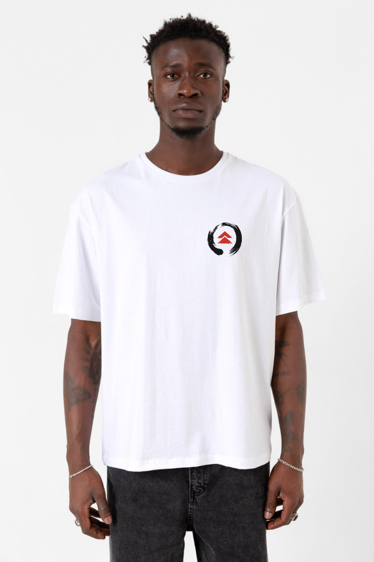 Ghost Of Tsushima Logo Beyaz Erkek Oversize Tshirt