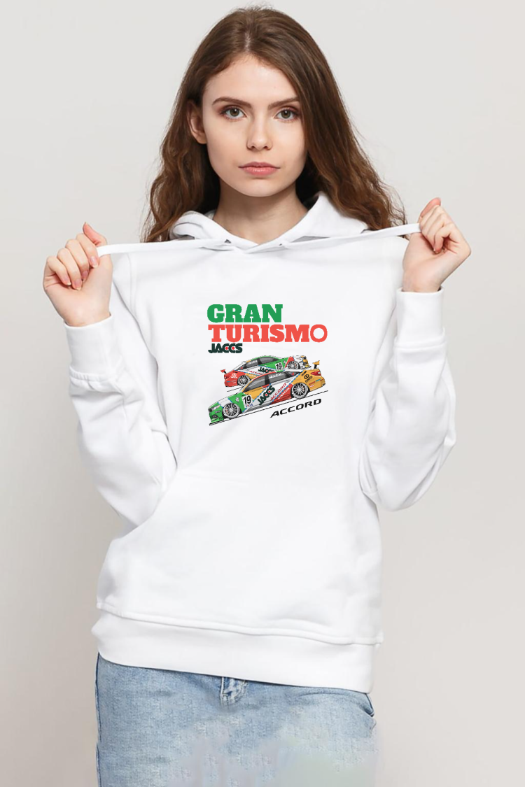 Gran Turismo Jaccs Accord Beyaz Kadın 3ip Kapşonlu Sweatshirt