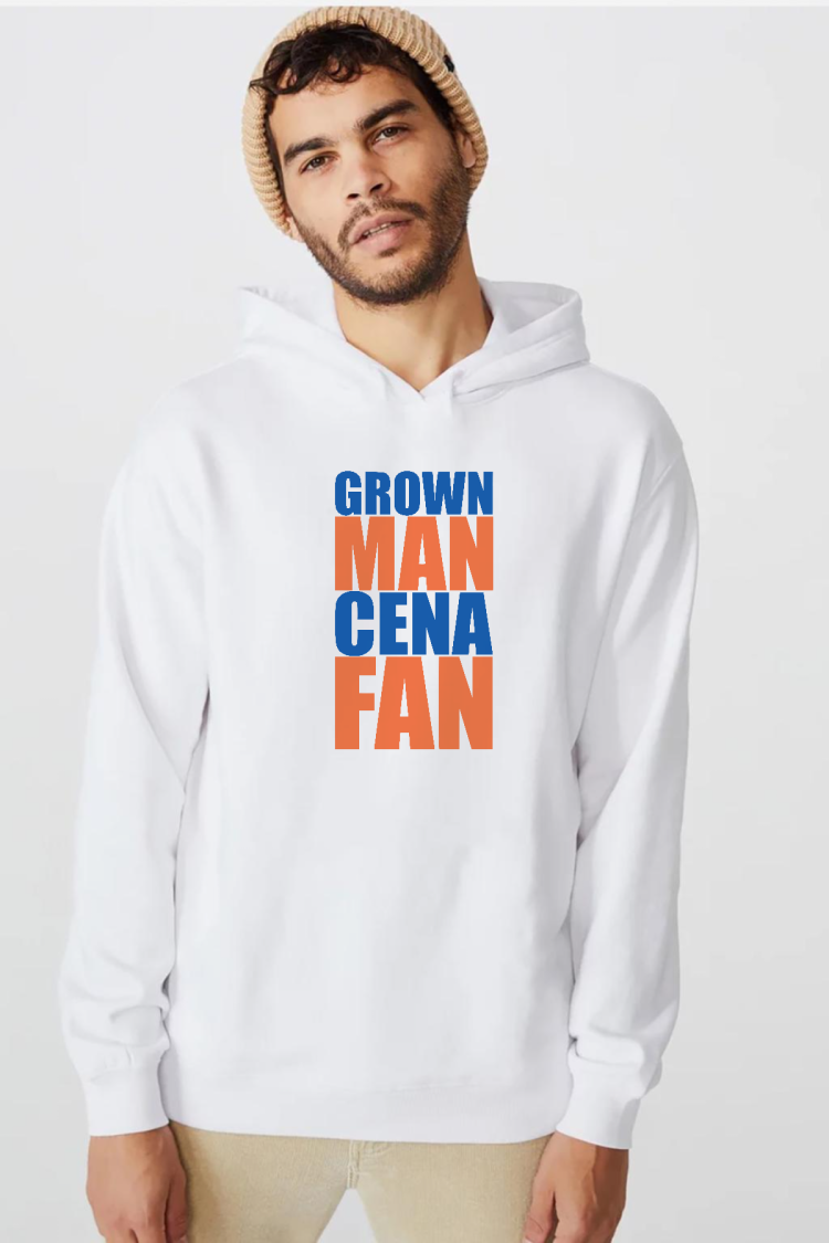 Wwe Grown Man Cena Fan Beyaz Erkek 3ip Kapşonlu  Sweatshirt