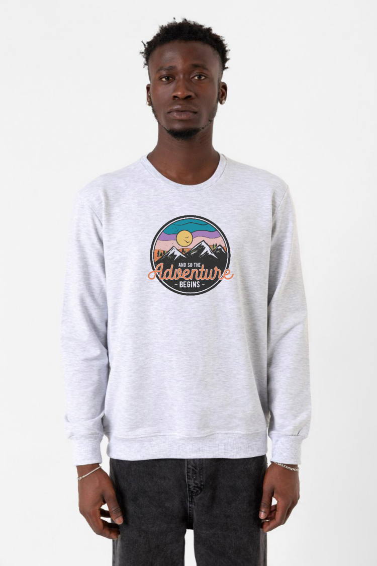 And So The Adventure Begins Karmelanj Erkek 2ip Sweatshirt