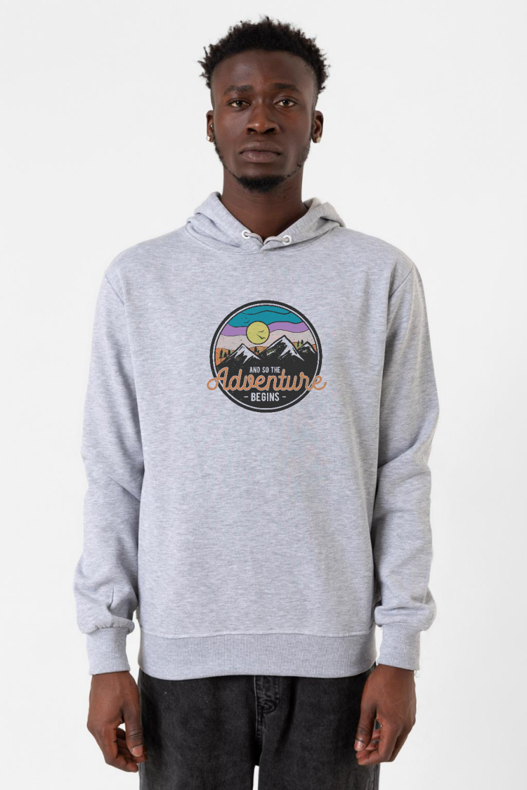 And So The Adventure Begins Grimelanj Erkek Kapşonlu 3ip Sweatshirt