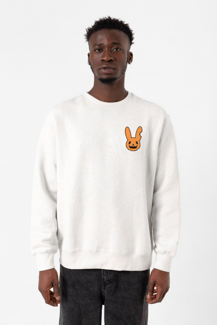 Bad Bunny Halloween Beyaz Erkek 2ip Sweatshirt