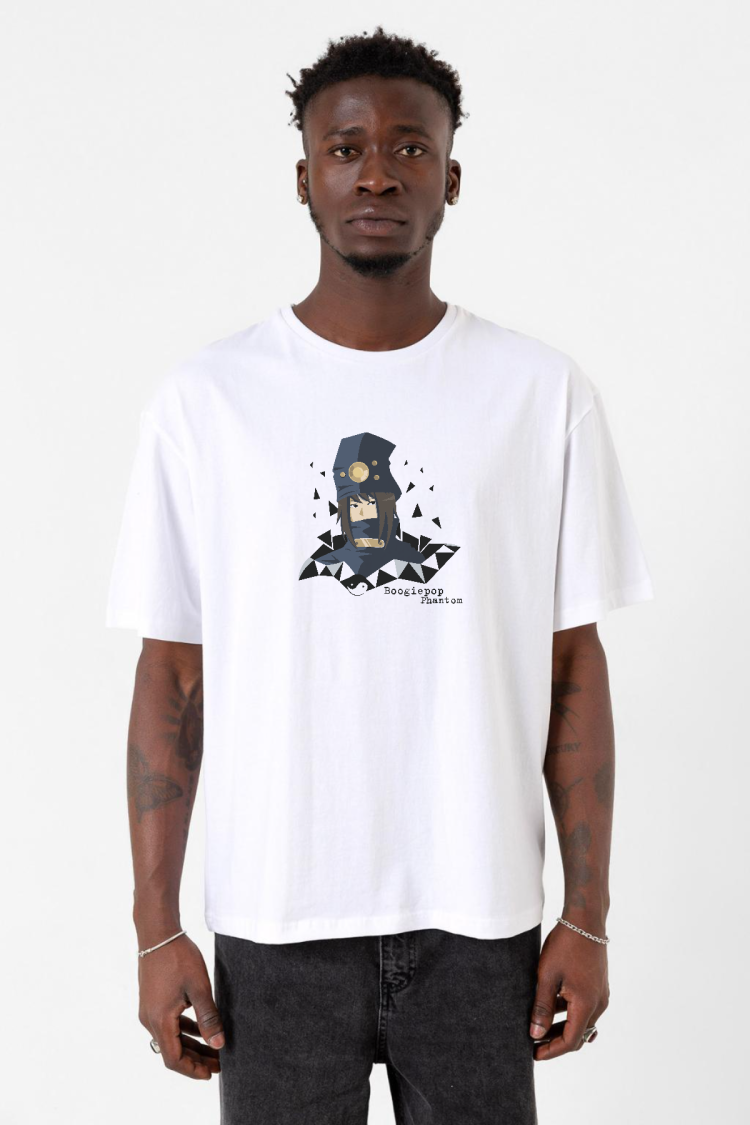 Boogiepop Phantom Yin Yang Beyaz Erkek Oversize Tshirt