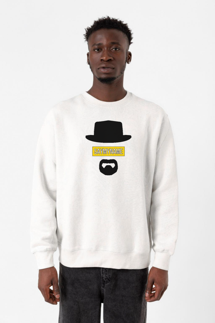 Breaking Bad Yellow Say My Name Head Beyaz Erkek 2ip Sweatshirt