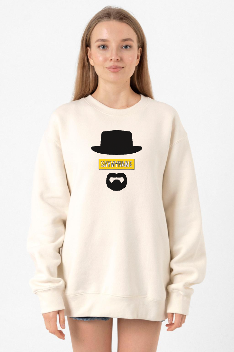 Breaking Bad Yellow Say My Name Head Ekru Kadın 2ip Sweatshirt