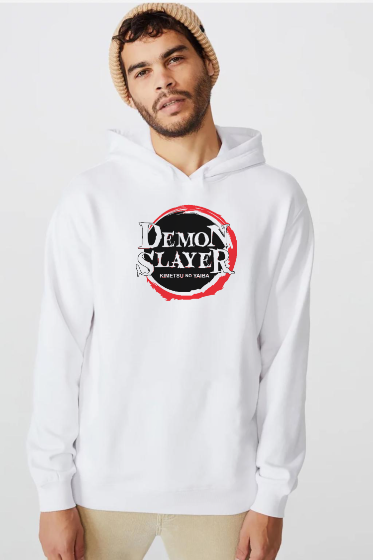 Demon Slayer Anime Squad Demon Slayer Kimetsu No Yaiba Beyaz Erkek 3ip Kapşonlu  Sweatshirt