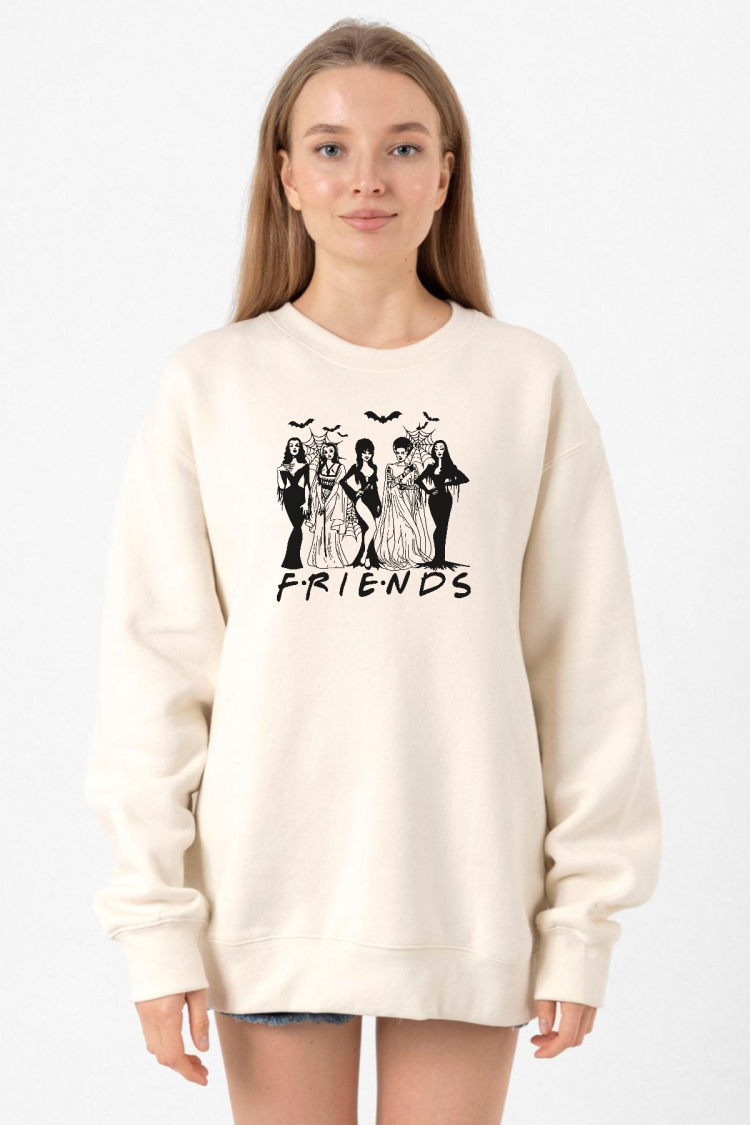 Halloween Friends Ekru Kadın 2ip Sweatshirt